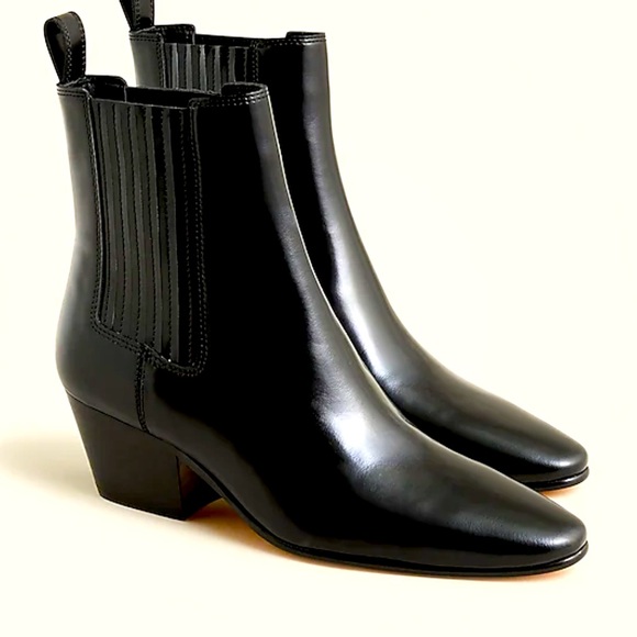 J. Crew Shoes - J. Crew Piper Leather Ankle Chunky Heel Boots